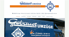 Desktop Screenshot of gebauer-umzuege.de